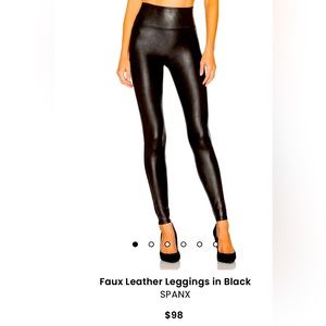 Spanx size small leather leggings